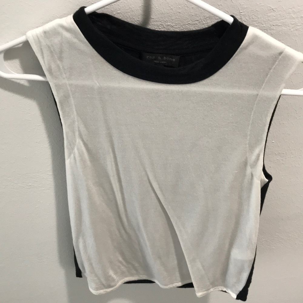 Rag & bone black and white tank XS